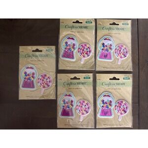 Crafter's Square Candy Iron On Patches 5 Pack Gumball Machine Lollipop Bulk NEW